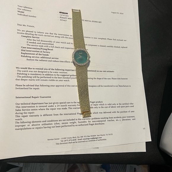 Rare Vintage Piaget Green Dial Ladies Diamond Watch - Picture 3 of 14